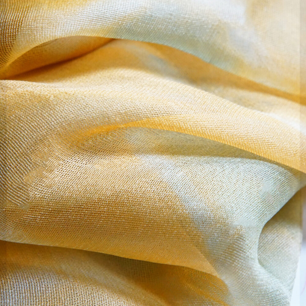 Silk Scarf Yellow-Brown