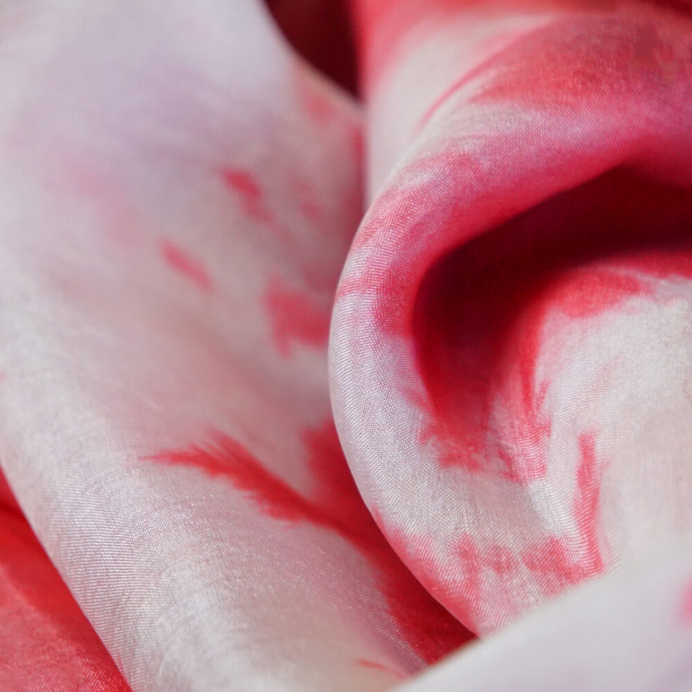 Silk Scarf Red With Stars