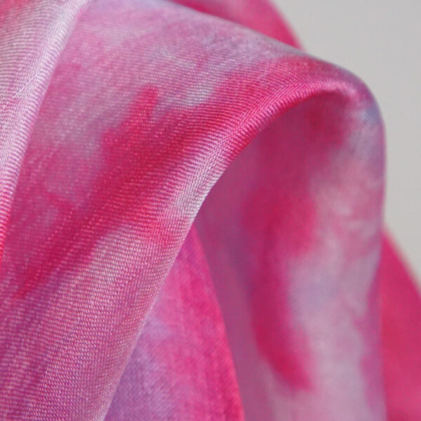 Silk Scarf Pink With Grey