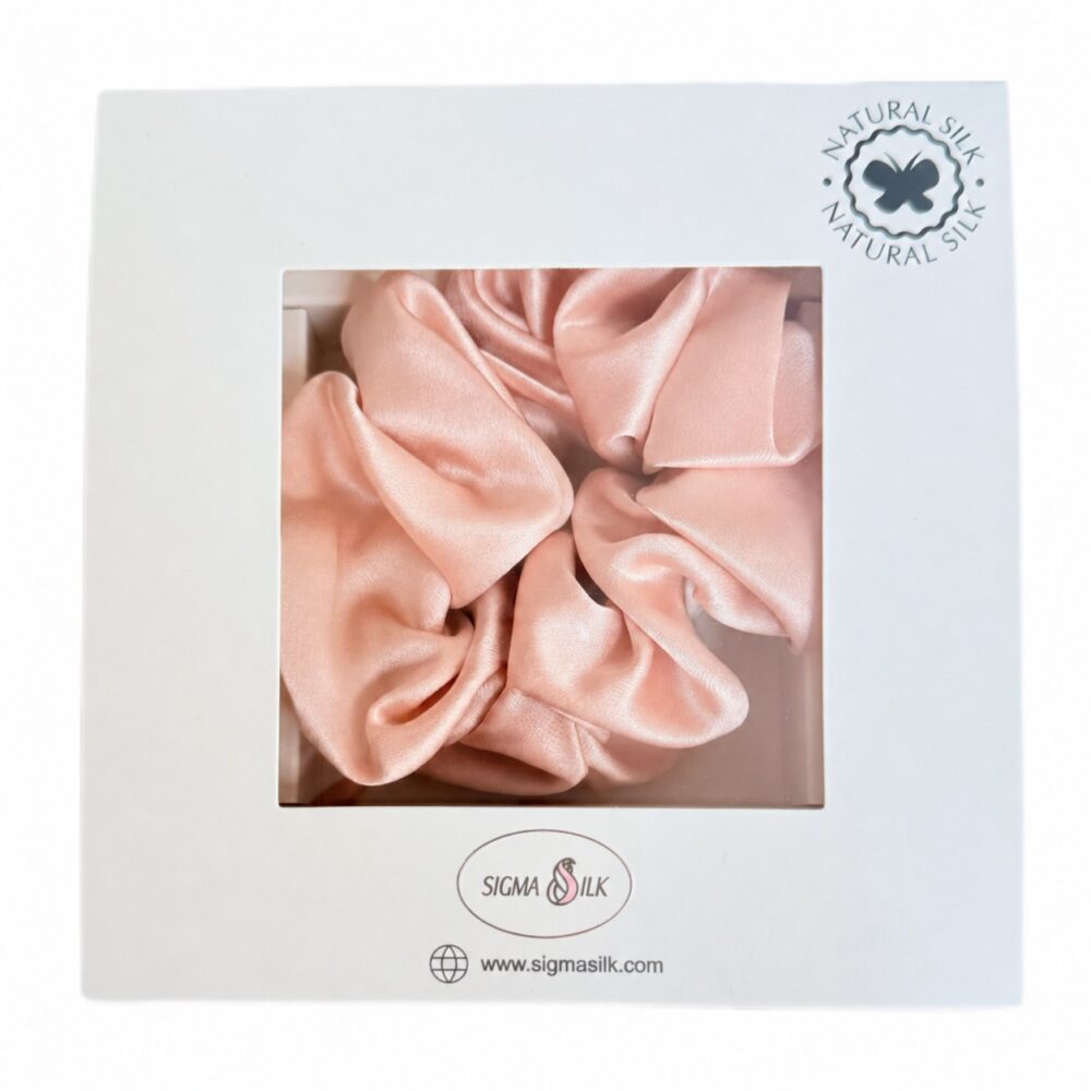 Smoky Rose 22 Momme Mulberry Silk Scrunchie by Sigma Silk