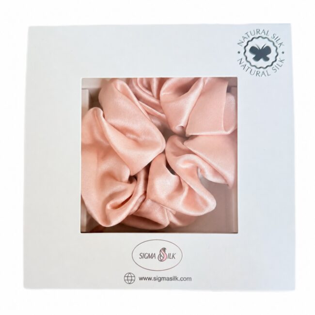 Smoky Rose 22 Momme Mulberry Silk Scrunchie by Sigma Silk