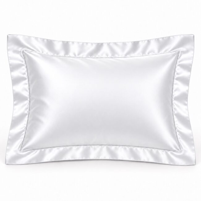 Pearl White 19 Momme Oxford silk pillowcase