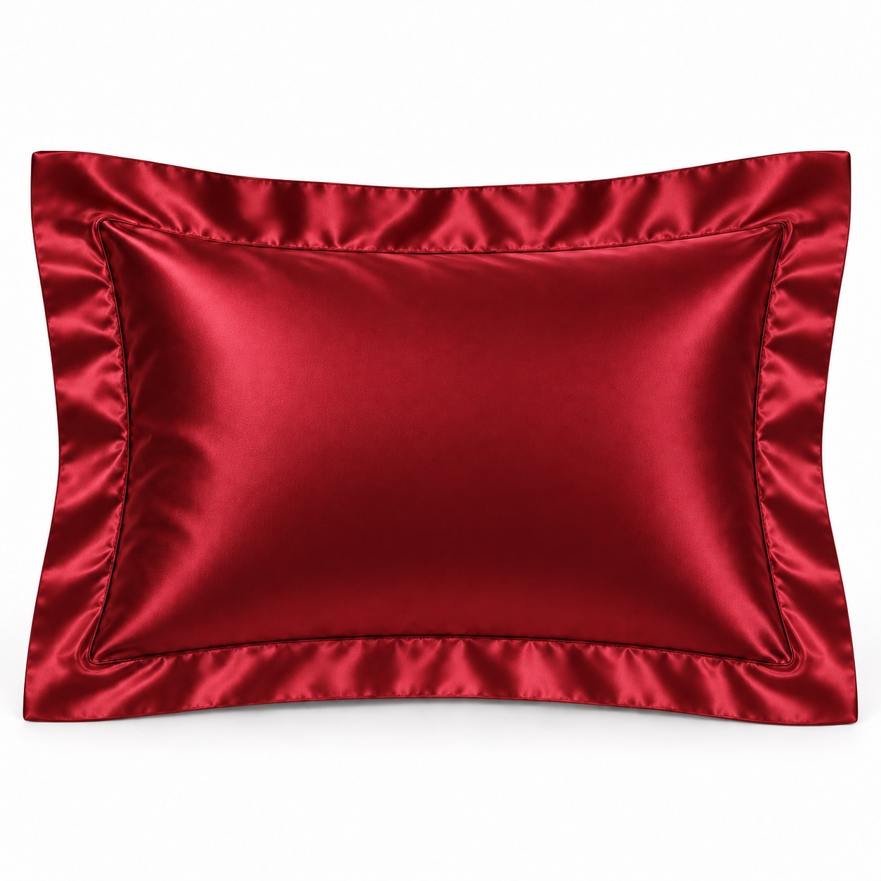 Ruby Red 19 Momme Oxford silk pillowcase