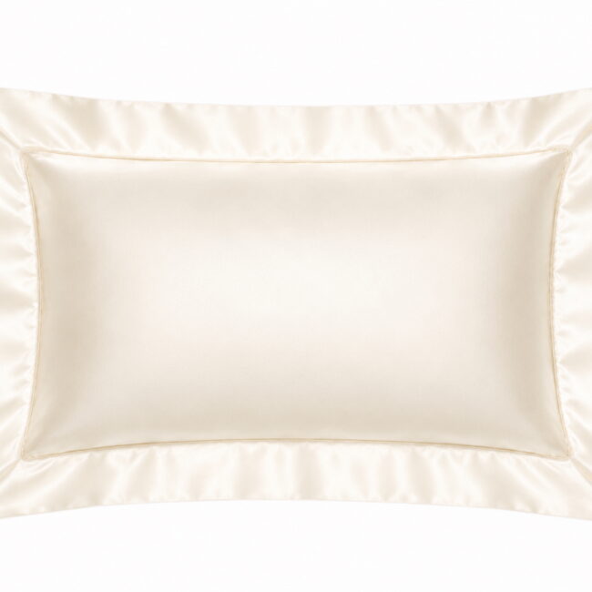 Premium Mulberry Silk Charmeuse Pillowcase Ivory