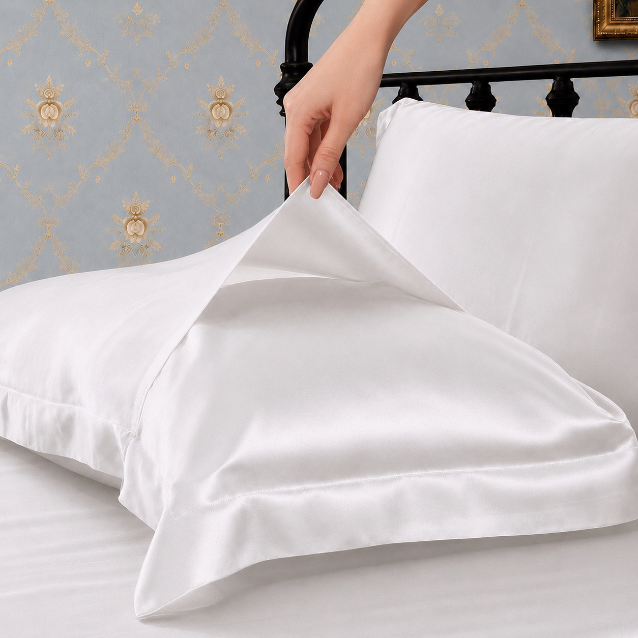Luxury White Mulberry Silk Pillowcase