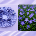 Double-layer 22 Momme Mulberry silk bonnet in periwinkle