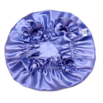 Double-layer 22 Momme Mulberry silk bonnet in periwinkle
