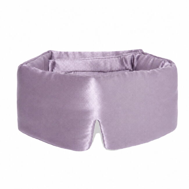 22 Momme Mulberry Silk Charmeuse Silk Filled Sleep Mask in Lavender Mist