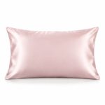 Ballet Pink 22 Momme silk pillowcase with hidden zipper