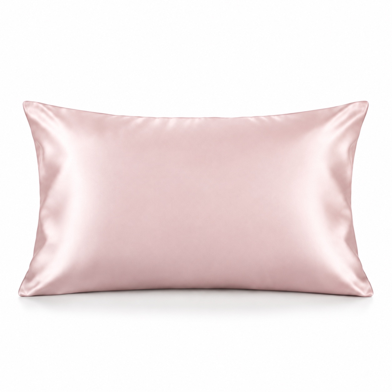 Ballet Pink 22 Momme silk pillowcase with hidden zipper