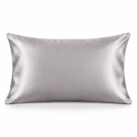 Moonstone Grey 22 Momme silk pillowcase with hidden zipper