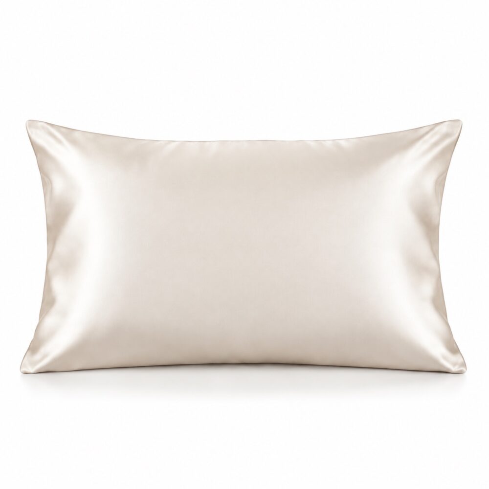 Pearl White 22 Momme silk pillowcase with hidden zipper