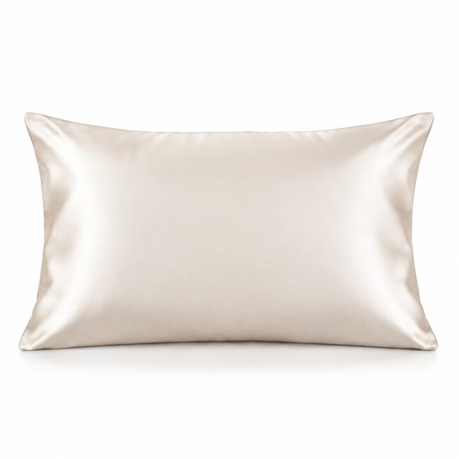 Pearl White 22 Momme silk pillowcase with hidden zipper