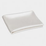 Ivory 22 momme mulberry silk charmeuse hair towel