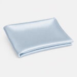 Sky blue 22 momme mulberry silk charmeuse hair towel